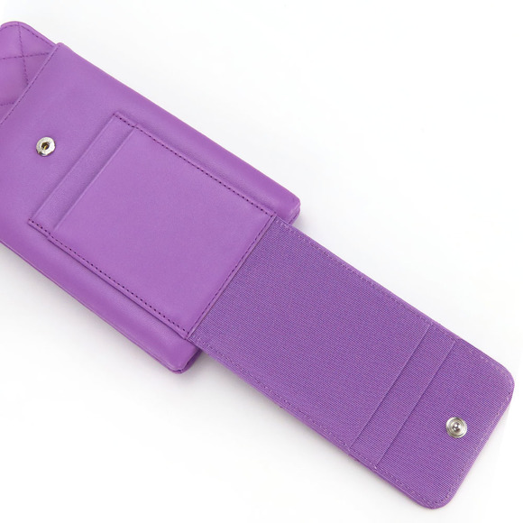 Chanel Chanel Lambskin Shoulder Bag Matrasse Purple Leather Crossbody Bag - Picture 7 of 16